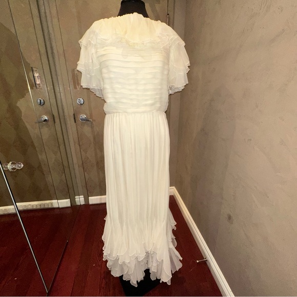 Couture Silk Chiffon Dress - Picture 12 of 16